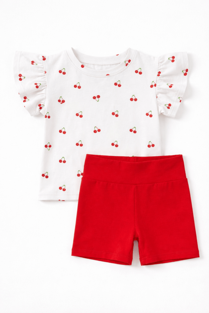 Παιδικό σετ με κερασάκια minimal 🍒