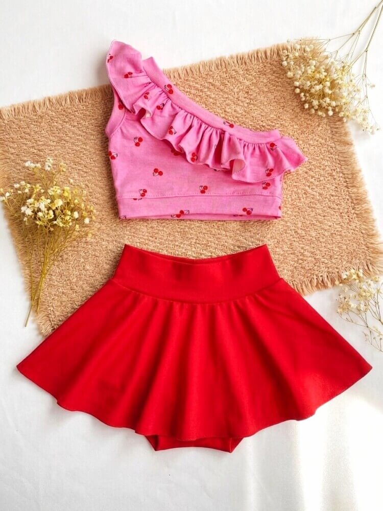 σετ με κερασάκια ροζ 🍒