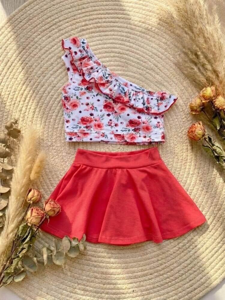 Ρομαντικό παιδικό σετ φλοράλ