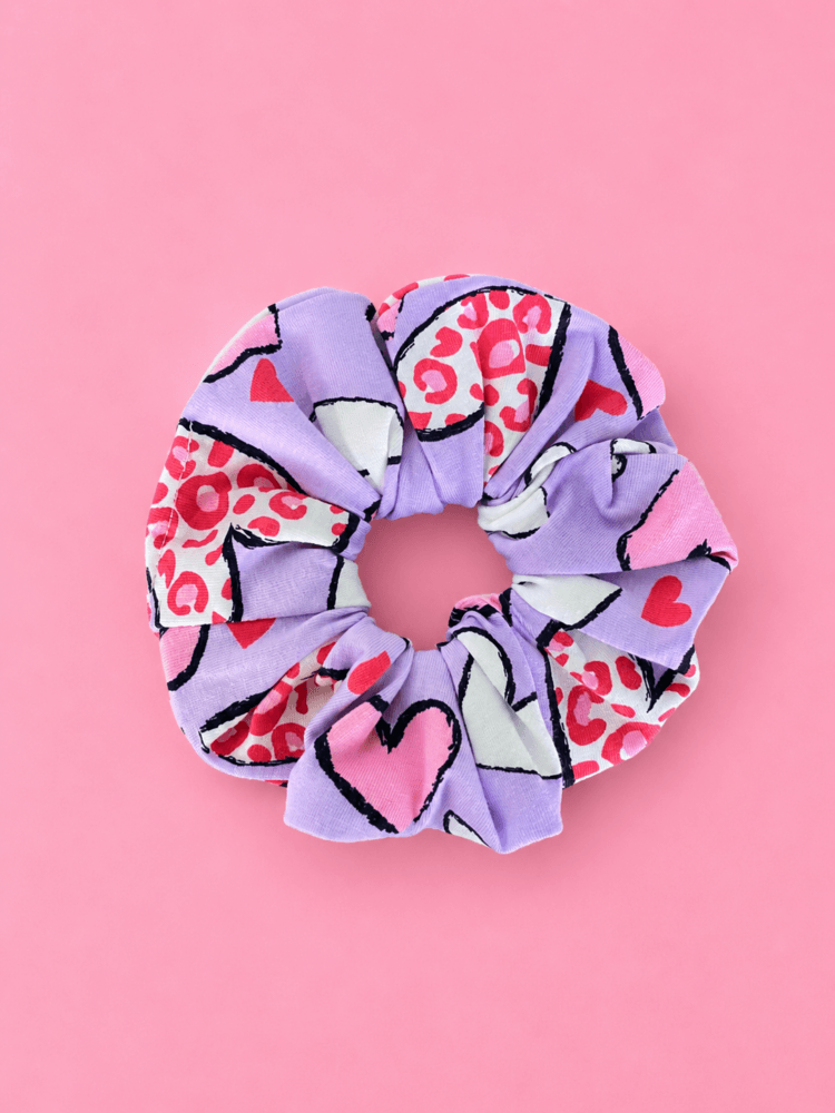 Scrunche λιλα heart
