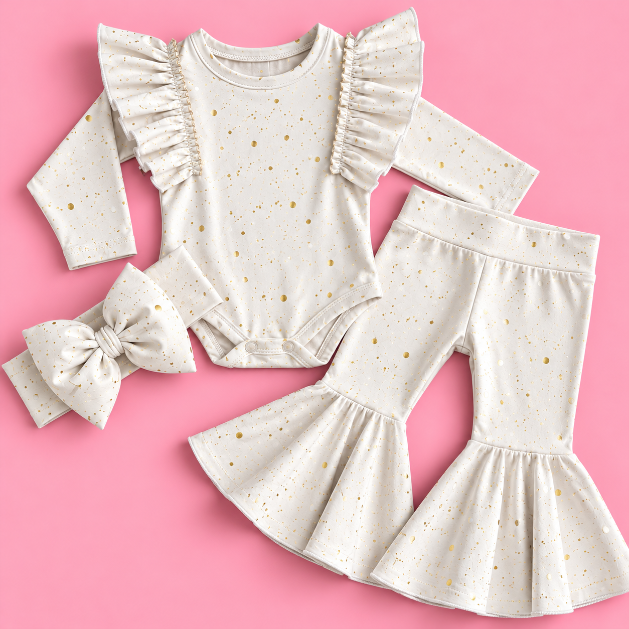 Σετ Βρεφικό white Gold Glamour ✨