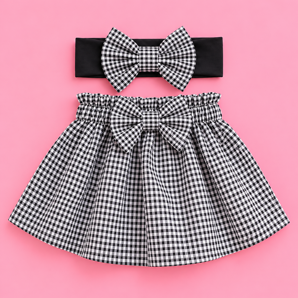 Black & White  Bow Set